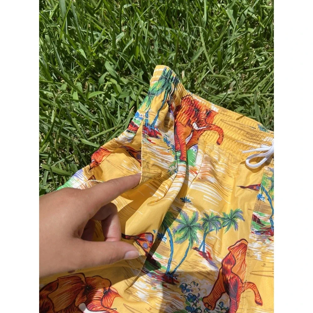 Polo Ralph Lauren Board Shorts Men's Size XL Swim Trunks Elephant Jungle Yellow